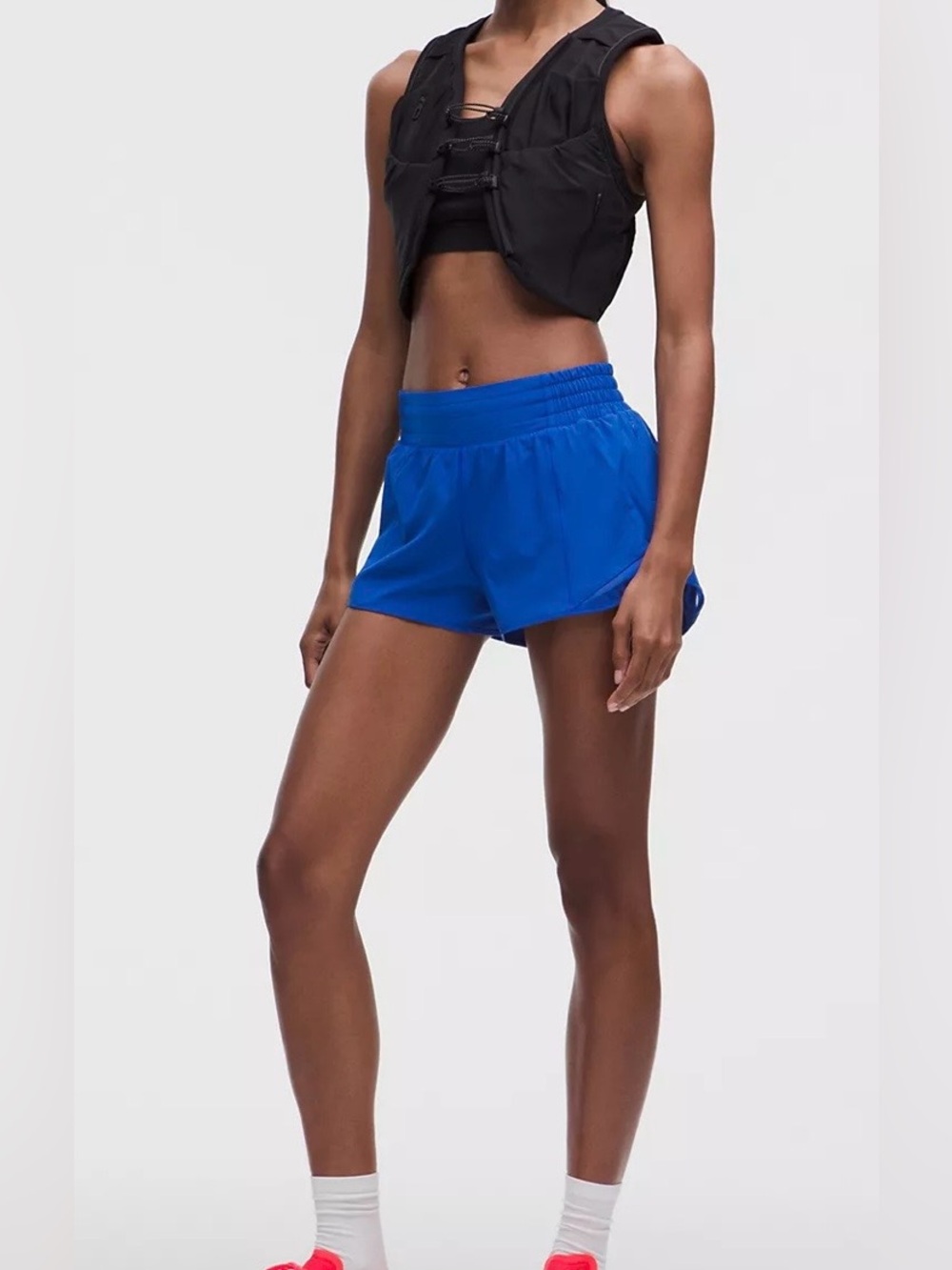 Lululemon athletica beach ball blue Hotty high-rise lined shorts 2.5” - Picture 2 of 13